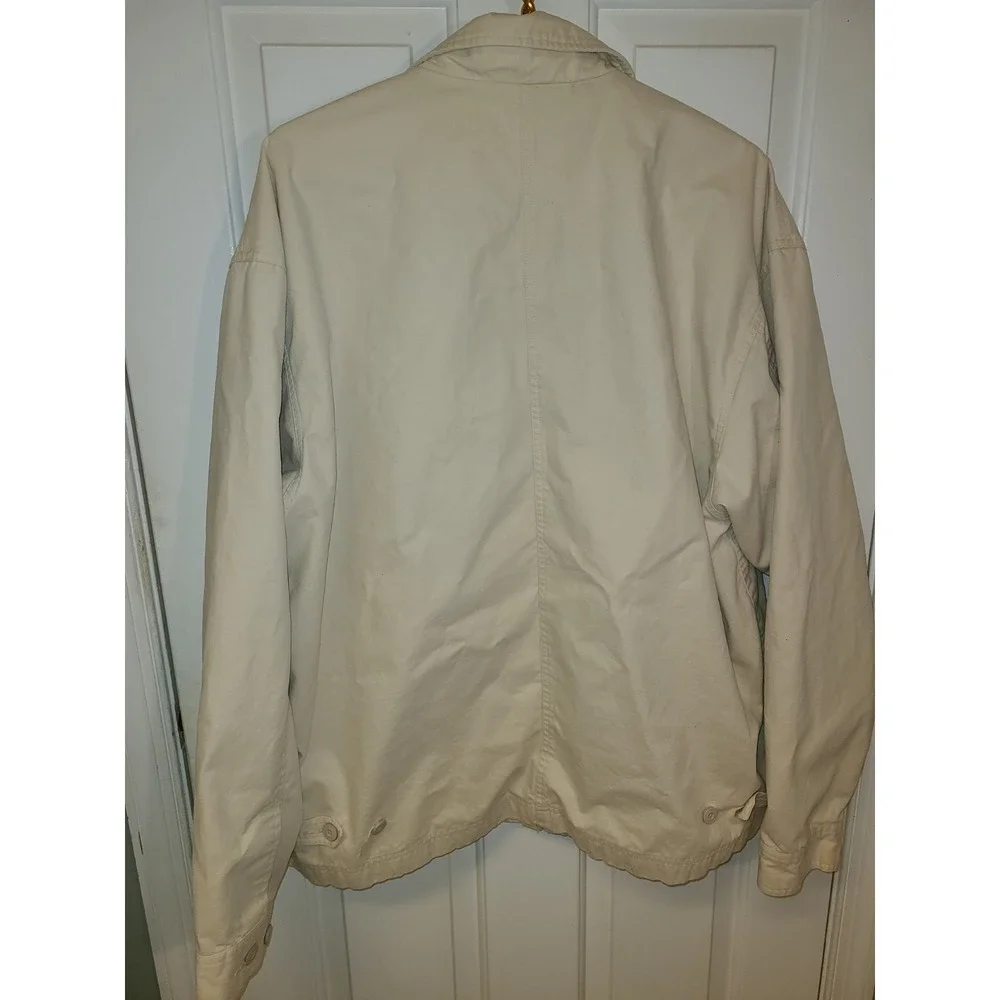 Vtg NWOT‎ Steve & Barry's Jimmy Dee Jacket Men's Size 2XL Ivory 100% Cotton